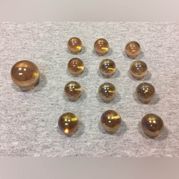 Lot of 13 Vintage Iridescent Marbles - Picture 11 of 12